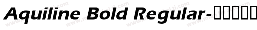 Aquiline Bold Regular字体转换